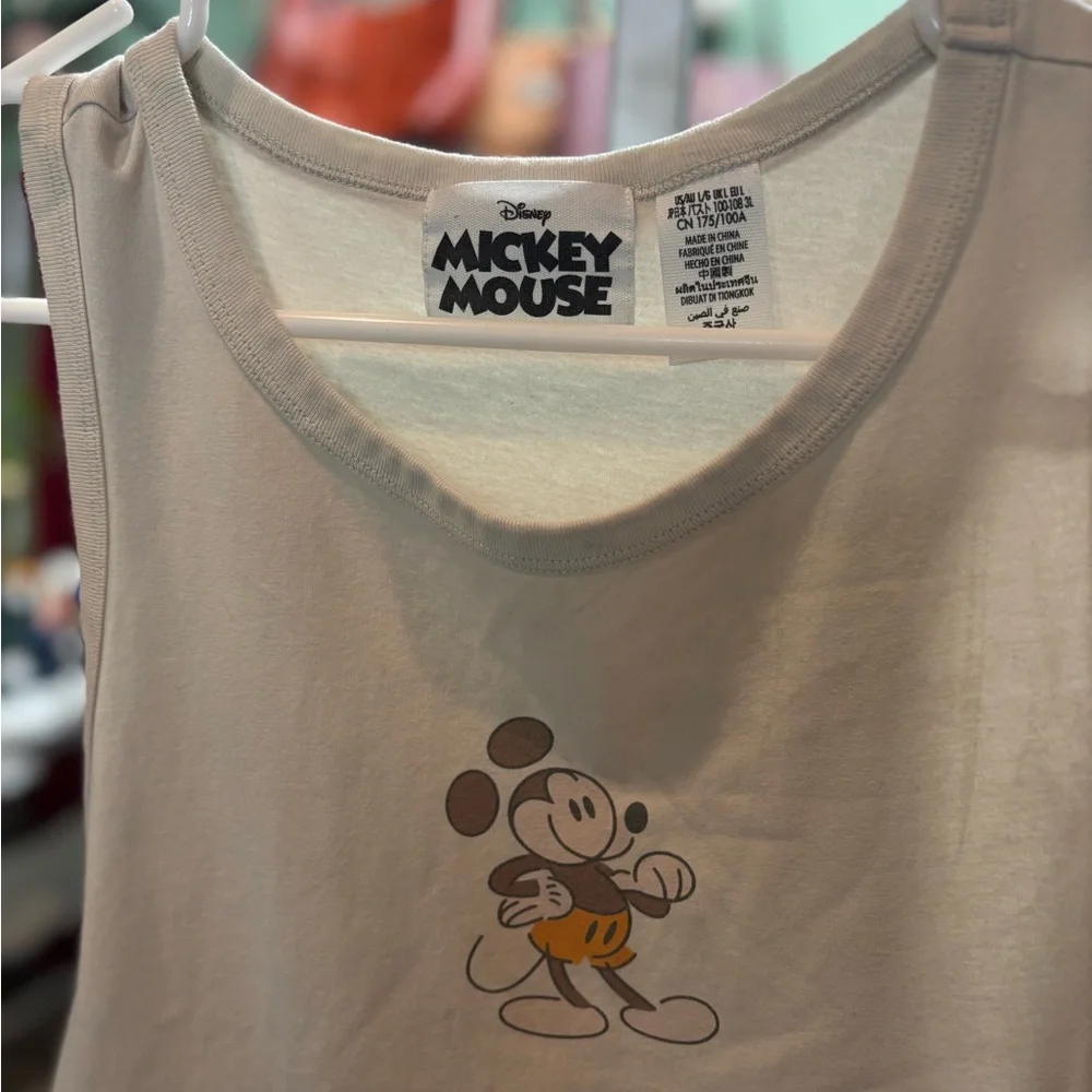 Disney Mickey Mouse Beige Tank Top - Picture 2 of 5